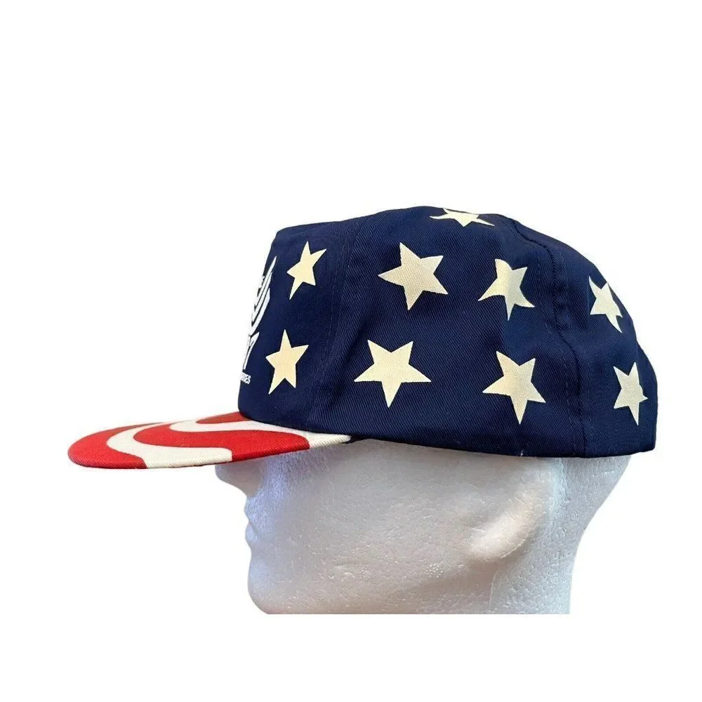 Vintage Trinity Industries Hat Cap Sine Die Snap Back OS 1997 Red White Blue